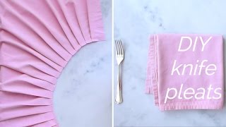 DIY knife pleats  using a fork [upl. by Jase]