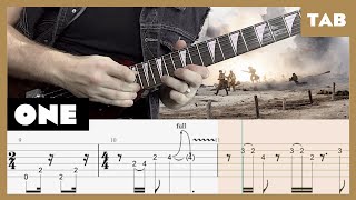 Metallica  One  Guitar Tab  Lesson  Cover  Tutorial [upl. by Mayram996]