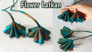 Easy latken making tutorial  how to make fabric flower latkan  madhurafashionkatta [upl. by Dill]