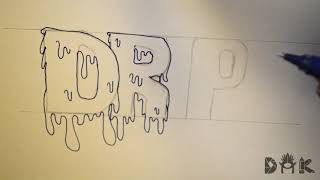 How to Draw Graffiti Letters quotDRIPquot [upl. by Rafaela]