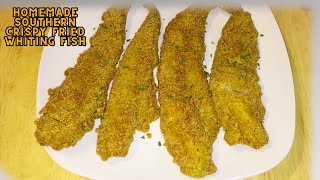 Crispy Southern Fried Whiting Fish Recipe  Easy Homemade Cooking [upl. by Hovey]