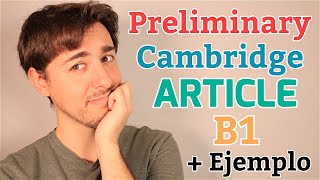 Cómo escribir un ARTICLE  ARTÍCULO  Writing Cambridge B1 Preliminary PET [upl. by Radek117]