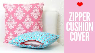 Zippered Cushion Covers for Beginners  Easy Tutorial [upl. by Aoniak]