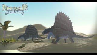 Dimetrodon Showcase I Dinosaur Arcade Roblox [upl. by Akapol]