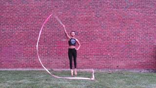 Six Beginner Ribbon Dance Moves Traveling Steps [upl. by Poyssick]