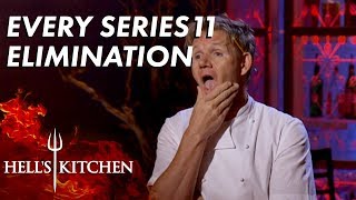 Every Series 11 Elimination On Hells Kitchen [upl. by Ahsitak521]