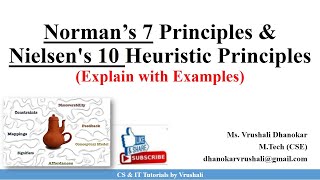 HCI 53 Norman’s 7 Principles  Nielsens 10 Heuristic Design Principles  with Examples [upl. by Llehcor]