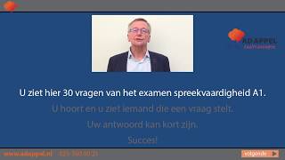 EXAMENTRAINER A1  Spreken  30 vragen  set 1 2025 [upl. by Ariane]