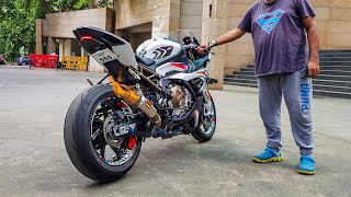 LOUD BMW S1000RR Akrapovic GP Exhaust System Sound FLAME SPITTER 🔥 [upl. by Fujio]