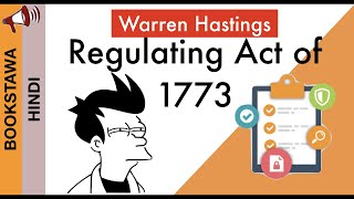 Warren Hastings 1772 to 1785 in Hindi  Regulating Act of 1773  Governor Generals and work Part 1 [upl. by Eilak266]