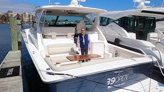 Tiara Yachts 39 Open  Walkthrough Boat Tour with David Malkin [upl. by Idur518]