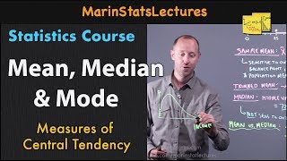 Mean Median and Mode in Statistics  Statistics Tutorial  MarinStatsLectures [upl. by Serg336]