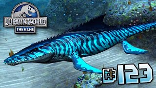 Maxed Mosasaurus  Jurassic World  The Game  Ep 123 HD [upl. by Ahsyad]