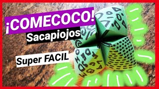 ✅ como hacer un COMECOCOS facil para niños Paso A PASO  Origami  Saca Piojos de PAPEL [upl. by Lyrret]