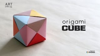 How to Fold an DIY  Origami 3D Cube [upl. by Freda]