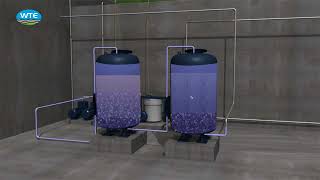 Wastewater treatment plant 3D Walkthrough animation [upl. by Feldstein]