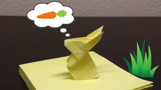 Sticky Note Bunny  Postit Note Origami [upl. by Edora]