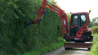 HC150 Finger bar Hedge Cutter Excavator [upl. by Artkele565]