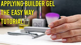 How to apply clear builder in a bottle BIAB Gel Nails Tutorial [upl. by Camilla]