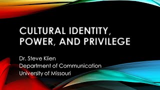 Cultural Identity Power and Privilege [upl. by Rusert901]