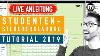 Steuererklärung Student Anleitung 2019 2018  Steuererklärung selber machen Elster Student Tutorial [upl. by Naivart]