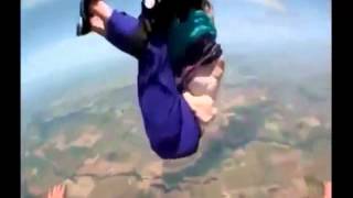 Skydiving Gone Bad  Grandma Falls Out of Tandem Harness [upl. by Linker867]