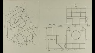 Orthographic projection  Technical drawing  Engineering drawing [upl. by Enorej753]