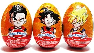 Dragon Ball Z Surprise Eggs Kinder Surprise like Chocolate Dragon Ball Z Sorpresa Eggs Toys ドラゴンボールZ [upl. by Ibmab476]