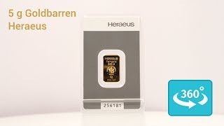 5 Gramm Heraeus Goldbarren [upl. by Aiela634]