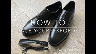 How to lace an Oxford shoe [upl. by Baruch]