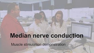 Physiology practical demonstrations  Median nerve conduction [upl. by Elfont942]