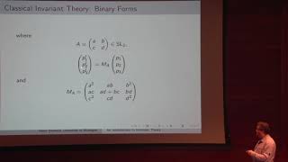 An introduction to Invariant Theory  Harm Derksen [upl. by Orelle]