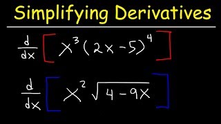 Simplifying Derivatives [upl. by Eniortna602]