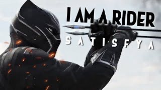 Black Panther  I Am A Rider  Satisfya  Marvel  Avengers  Thor  Ironman  Captain America [upl. by Assirhc]