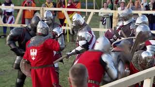 USA vs Poland  16 vs 16 Medieval Combat HEMA Match IMCF Commentary [upl. by Anitrebla]