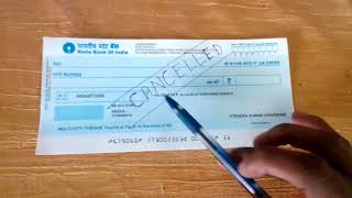 How to create a Cancelled Cheque  Creating Cancelled Cheque [upl. by Ebba]