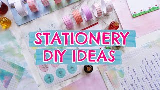 DIY STATIONERY IDEAS 2 🌜HANDMADE MEMO PAD LIQUID WATERCOLOR STICKERS🌛 HOMEMADE SCHOOL SUPPLIES [upl. by Terti]