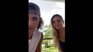 Outer Banks Chase Stokes and Madelyn Cline Instagram Live 15072020 part 1 [upl. by Annayat]