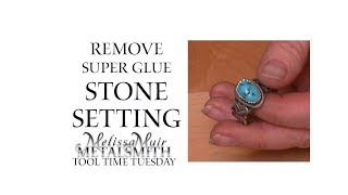 Super Glue Removal In Turquoise Ring  Tool Time Tuesday [upl. by Amos649]