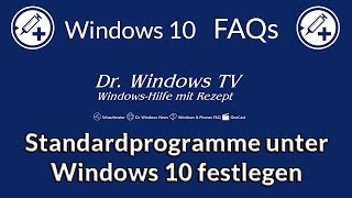 Standardprogramme unter Windows 10 festlegen  Windows 10 FAQs [upl. by Ellette]