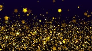 Shimmering Gold Stars  Free Stock Video Background Loop [upl. by Ilojne552]