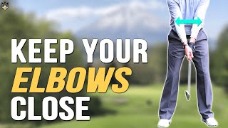 Golf Keep Elbows Close Together ➜ More Consistency And Accuracy [upl. by Bravar251]