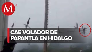 Volador de Papantla cae de una altura de 10 metros en Acaxochitlán [upl. by Aninahs]