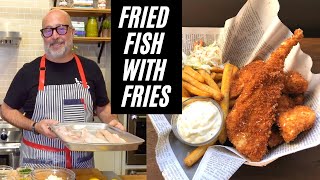 Andrew Zimmern Cooks Fried Lake Fish with Homemade Tartar Sauce [upl. by Gastineau161]