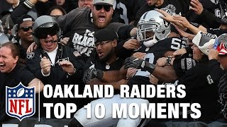 Top 10 Moments in Oakland Raiders History  NFL [upl. by Einnahc]