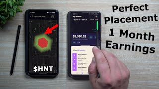 Helium HNT Perfect Miner Placement  How Much I Earned In 1 Month [upl. by Adnoyek29]