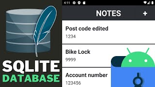 SQLite Database Tutorial Android Studio  Note List View App with Persistent Data [upl. by Na574]