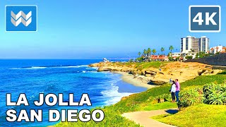 4K La Jolla in San Diego California USA  Scenic Walking Tour amp Travel Guide 🎧 Binaural Sound [upl. by Rhoades]