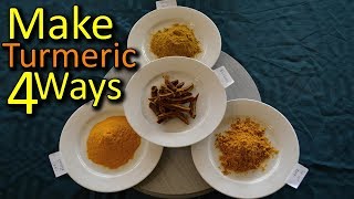 How to Make Turmeric Powder 4 Ways  Skin On Peeled Raw amp Fingers [upl. by Fiore527]