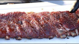 First Cook on the Old Country Gravity Fed Smoker  Spare Ribs [upl. by Hpotsirhc371]